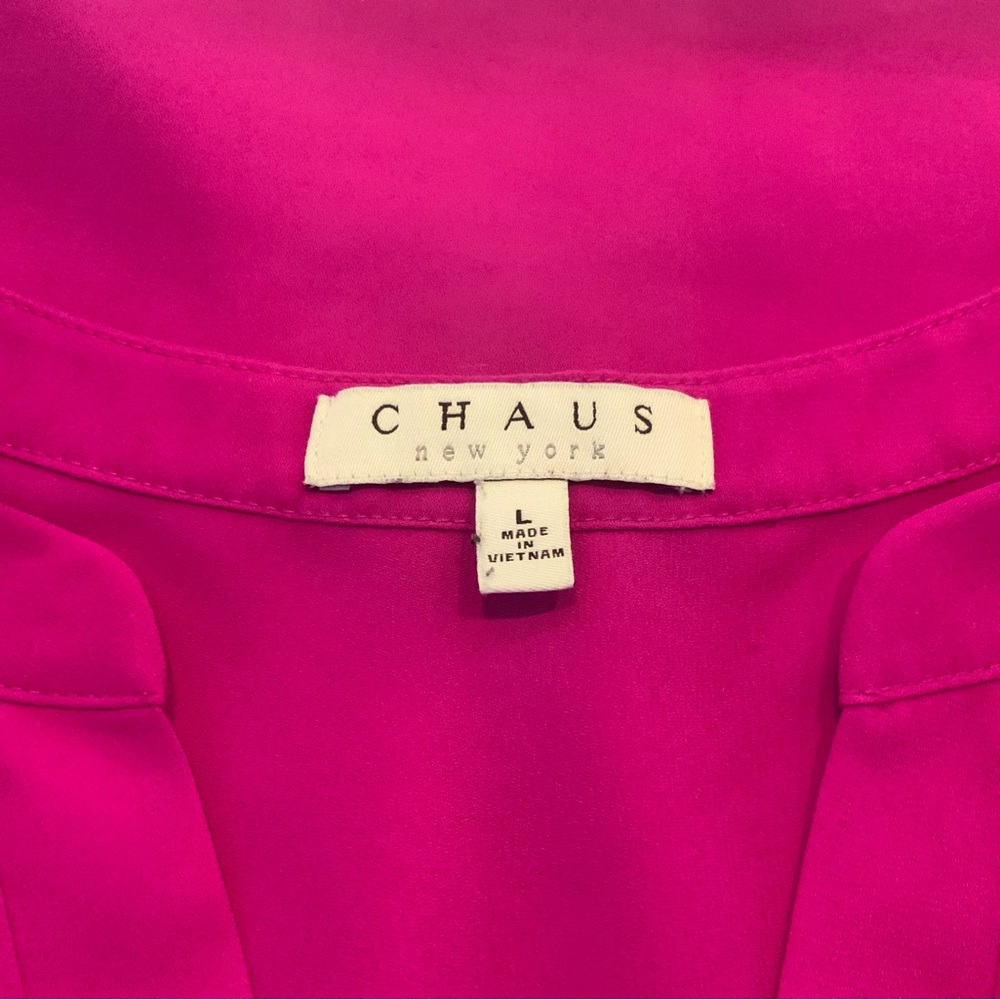 Chaus Fuschia Blouse with 3/4 length sleeves Size L - Picture 3 of 4